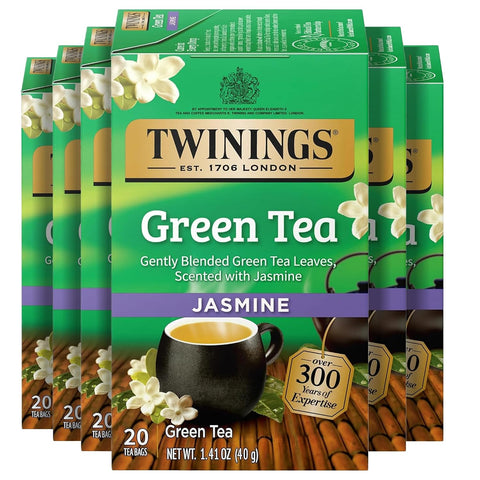 Twinings Lemon & Ginger, Caffeine-Free Herbal Tea Bags, 100 CT Box (1 Pack) | Spicy & Tangy, Ginger, Lemon Peel, Lemongrass, Blackberry Leaves, Soothe Digestion, 100 Foil Lined Individually Wrapped Bags