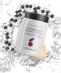 Codeage Organic Black Elderberry Supplement - Vitamin C, D, Zinc - Fermented Black Elderberries Vitamins - Elderberry Extract Pills Concentrate Sambucus Berries Flavonoid - Vegan - 90 Capsules