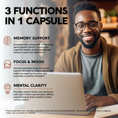 NUTRAHARMONY Organic Vitamin D3 Drops & Lions Mane Mushroom Capsules