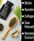 Biotin + Keratin + Collagen + Horsetail + Saw Palmetto. Advanced 5-In-1 Hair Growth Supplement For Women And Men. Hair Vitamins, Dht Blocker Pills. Capsules For Thinning Hair With Biotin 5000Mcg