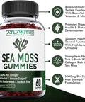 Irish Sea Moss Gummies 3000MG Formulated w/ Irish Sea Moss Bladderwrack and Burdock Root Contain Essential Vitamin and Mineral AntioxidantRich Superfood Supplement 60 Sea Moss Gummies for Adults