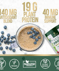 Nature'S Nutrition Premium Vegan Protein Powder Creamy Chocolate Fudge - 19g & 100% Plant Based Protein & Fast Absorbing Premier Isolate for Smoothies & Shakes - Non Dairy Non Whey Soy & Gluten - 30 Servings