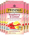 Twinings Lemon & Ginger, Caffeine-Free Herbal Tea Bags, 100 CT Box (1 Pack) | Spicy & Tangy, Ginger, Lemon Peel, Lemongrass, Blackberry Leaves, Soothe Digestion, 100 Foil Lined Individually Wrapped Bags