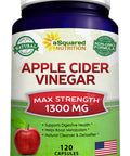 Apple Cider Vinegar Supplement (120 Capsules) - Extra Strength 1300mg - ACV Pills for Pure Weight Loss, Detox, Digestion & Immune Support - All Apple Cider Cleanse & Immunity Booster