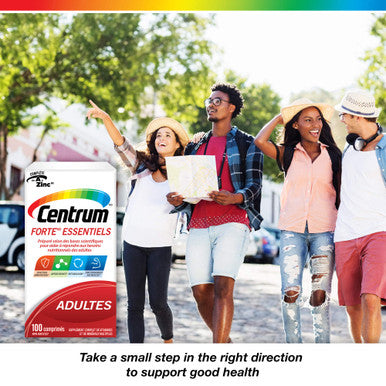 Centrum Forte Essentials Complete Multivitamin & Mineral Supplement Adults 100 Tablets