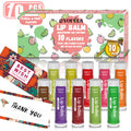 Yopela 10 Pack Natural Lip Balm Bulk with Vitamin E and Coconut Oil Valentine's Day best choice Moisturizing Soothing and Repairing Dry and Chapped Lips 10 Flavors Non GMO