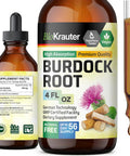 Bio Krauter Burdock Root Tincture - Antioxidant Support Liquid Supplement - Burdock Root Extract - Alcohol And Sugar Free - Vegan Drops 4 Fl.Oz.