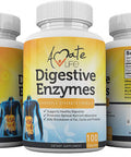 Digestive Enzymes For Digestion, Gut Health And Bloating Relief Quadruple Strength - Pancreatin Active Ingredient For Digestion Of Fats, Carbs, Protein 100 Capsules Non Gmo By Amate Life