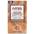 Ambi Black Soap Cleansing Bar Deep Cleansing Moisturizing Formula With Shea Butter + Vitamin E For Oily & Combination Skin 3.5 Oz - 12 Pack