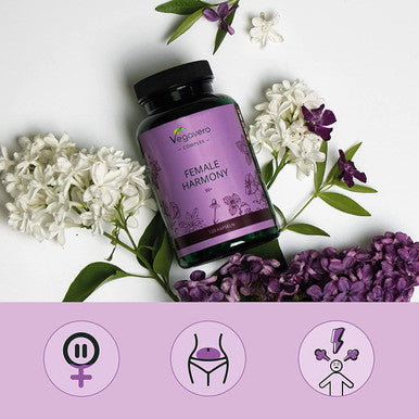 Menopause Support VegaveroÃƒâ€šÃ‚Â® | 100% Natural | 120 Vegan Capsules | Without Soy | Evening Primrose, Sage, Lemon Balm, Chamomile and Hops | Hot Flushes & Night Sweats Relief Supplement