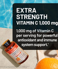 NatureWise Extra Strength Vitamin C Chewable 1000mg for Adults Natural Orange Flavor Immune System and Antioxidant Support NonGMO Vegan and Sugar Free 90 Chewable Tablets[45Day Supply]