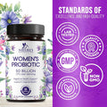 Nature'S Nutrition Probiotics for Women's Digestive Health 50 Billion CFU for Vaginal pH Gut Health & Immune Support Daily Probiotic Supplement for Feminine Health 5 Strains Gluten - 60 Capsules