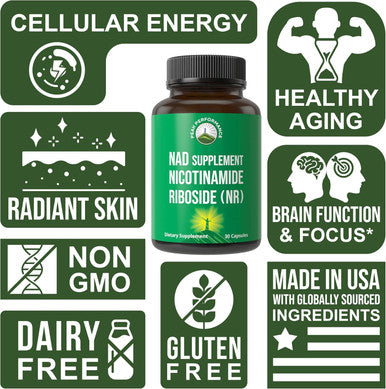 Nicotinamide Riboside Nr Supplement Nmn Alternative Nad Supplement + Niacinamide For Nad+ Levels As We Age Third Party Tested Non Gmo Gluten Free Vegan Nr Vitamin Supplements For Women And Men 30 Capsules