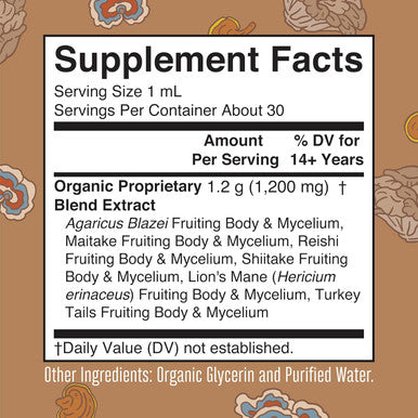 Maryruth Organics USDA Organic Mushroom Complex | Herbal Liquid Drops Mushroom Supplement | Lion's Mane Reishi Mushroom Shiitake Mushrooms | NonGMO Vegan