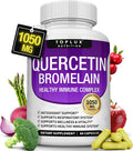 Toplux Quercetin With Bromelain And Zinc 1050Mg - Advanced Immune Support Supplement, Supports Antioxidant, Immune System, For Men Women, 60 Capsules