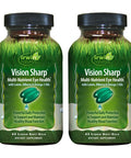 Irwin Naturals Vision Sharp Multi-Nutrient Eye Health - 42 Liquid Soft-Gels Pack Of 2 - With Lutein Bilberry & Omega-3S - 42 Total Servings