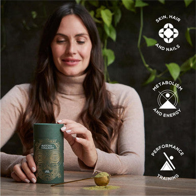 Ancient + Brave Matcha + Collagen 150G Pouch - Lion'S Mane Mushroom Powder For Mental Clarity - Hydrolysed Collagen Peptides - For Skin, Hair & Nails - Organic Matcha Tea, Mct Oil, Moringa & Cinnamon