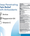 Penetrex Advanced Joint & Muscle Pain Relief Cream 2 Oz - Natural Menthol 5 External Analgesic With A Blend Of Antioxidants Arnica Peppermint Oil & Vitamin C