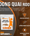 BulkSupplements Dong Quai Root Extract - Herbal Supplement, Angelica Root Powder - 1000mg of Dong Quai Extract , (100 Grams - 3.5 oz)