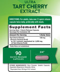 Nature's Truth Tart Cherry Extract Capsules Non-Gmo & Gluten Supplement 90 Count