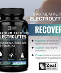 Keto Electrolyte Supplement (120 Capsules) Maximum Keto Electrolytes Supplements Pills W Pink Himalayan Salt, B Vitamins, Magnesium And Potassium Supplement - Salt Pills & Electrolyte Tablets