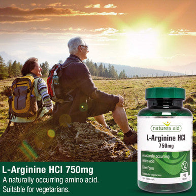 Natures Aid 750mg L-Arginine Tablets - Pack of 90 132230