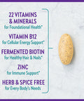 New Chapter One Daily Multivitamin for Immune, Energy & Stress Support, 20+ Nutrients Fermented with Probiotics & Whole Foods, Made with Organic Vegetables - 72 ct