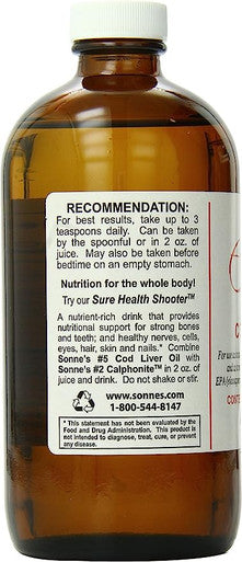 Cod Liver Oil No.5 16 OZ By Sonne Products