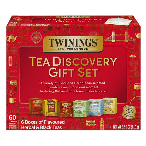 Twinings Lemon & Ginger, Caffeine-Free Herbal Tea Bags, 100 CT Box (1 Pack) | Spicy & Tangy, Ginger, Lemon Peel, Lemongrass, Blackberry Leaves, Soothe Digestion, 100 Foil Lined Individually Wrapped Bags
