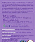 YYUX Certified Organic D3 Drops for Babies 0-3, 400 IU Non-GMO Project Verified - 90 Drops, 3 Months Supply
