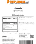 BulkSupplements Chlorella Capsules - Superfood Supplement for Immune Support, Broken Cell Wall - - 3g (6 Capsules) - 50-Day Supply (300 Veg Capsules)