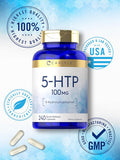 Carlyle 5HTP | 100mg | 240 Capsules | 5 Hydroxtryptophan | Non-GMO & Gluten Supplement