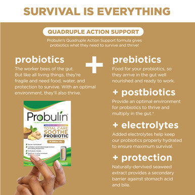 Probulin Total Care Soothe Probiotic Supplement for Digestive Support 30 Capsules