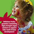 Chewy Vites Kids Calcium and Vitamin D3 60 Kids Calcium Gummies Help Support Healthy Bones and Teeth 2 Months Supply Real Fruit Juice Vegan Age 3 + Strawberry Flavour