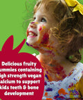 Chewy Vites Kids Calcium and Vitamin D3 60 Kids Calcium Gummies Help Support Healthy Bones and Teeth 2 Months Supply Real Fruit Juice Vegan Age 3 + Strawberry Flavour