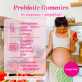 Pink Stork Probiotic Gummies for Prenatal & Postnatal Women - Probiotics for Digestion Morning Sickness pH Balance Gut Health Immune Support - 60 Sugar- Probiotics - 5 Billion CFUs