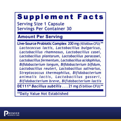 Premier Research Labs Microbiome-18 - Gut & Digestive Health Supplement - Probiotics - For Microbial Balance - With Bifidobacteri