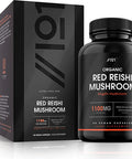 Organic Red Reishi Mushroom 1100mg | Wild-Grown Ganoderma Lucidum | Non-GMO, Gluten Free, Halal - 90 Vegan Capsules