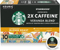 Starbucks K-Cup Coffee Pods, Starbucks Blonde Roast Hot or Iced Coffee, Veranda Blend, 60 Keurig Pods