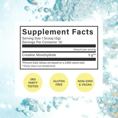 Beam Creatine Monohydrate Powder 5g Micronized Creatine Monohydrate Third Party Tested Creatine for Women & Men Muscle Strength Growth Recovery & Cognitive Support Unflavored 30 Servings