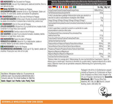 Sevenhills Wholefoods Raw Chia Seeds 4kg
