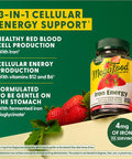 Megafood Iron Energy Gummies - Vegan & Gluten-Iron Supplement For Women, Men, Teens & Kids With Vitamin B12 & B6, From The Makers Of Blood Builder Iron Supplement, Strawberry Flavor - 60 Gummies