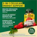Megafood Iron Energy Gummies - Vegan & Gluten-Iron Supplement For Women, Men, Teens & Kids With Vitamin B12 & B6, From The Makers Of Blood Builder Iron Supplement, Strawberry Flavor - 60 Gummies