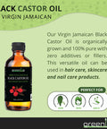 Greenive - Jamaican Black Castor Oil - 100% Pure - (8 Ounce)