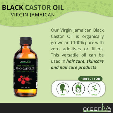 Greenive - Jamaican Black Castor Oil - 100% Pure - (8 Ounce)
