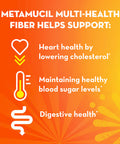 Metamucil, Daily Psyllium Husk Powder Supplement, 3-In-1 Fiber For Digestive Health, Plant Based Fiber, 300Ct Capsules