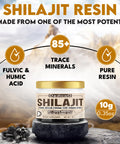 Dedicad Shilajit Pure Himalayan Organic 10G Contains Natural Fulvic Humic Acid and 85+Trace Minerals Shilajit Resin Supplement Support