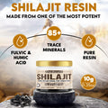 Dedicad Shilajit Pure Himalayan Organic 10G Contains Natural Fulvic Humic Acid and 85+Trace Minerals Shilajit Resin Supplement Support