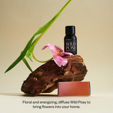 Vitruvi Wild Posy Blend Floral Essential Oil with Red Mandarin, Geranium, Patchouli, Ylang Ylang