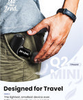 Bob And Brad Q2 Mini Massage Gun, Pocket-Sized Deep Tissue Massager Gun, Portable Percussion Muscle Massager Gun, Ultra Small & Quiet Muscle Massage Gun With Carry Case, Fsa And Hsa Eligible -Black
